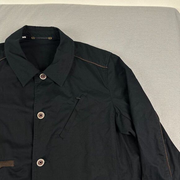 Kenzo Homme Mens Utility Coat XXL 2XL Belted Army black buckle pockets - Picture 7 of 14